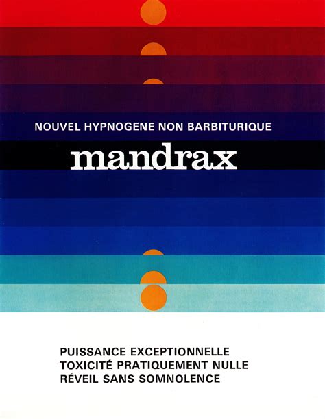 Mandrax® (methaqualone and diphenhydramine hydrochloride), from Laboratoires I.S.H. (Paris ...