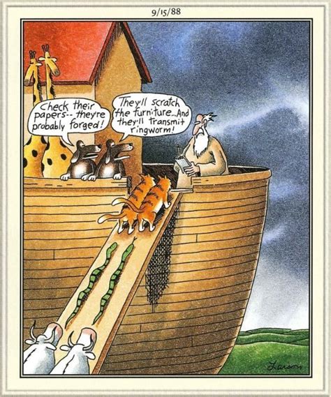 Noah Far Side Cartoons, Far Side Comics, Cat Comics, Funny Comics, The Far Side Gallery, Gary ...