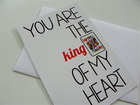 King of Hearts Card Funny Romantic Card Valentines Day Card for Him. $3.50, via Etsy. | Romantic ...