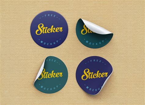 Free Round Sticker Mockup PSD Set - Good Mockups | Round stickers, Personalised vinyl stickers ...