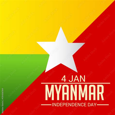 Myanmar independence day. Stock Illustration | Adobe Stock