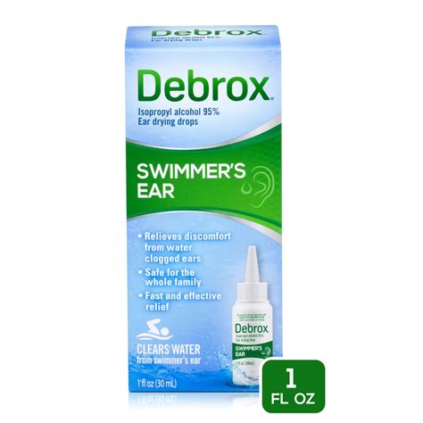 Debrox Swimmers Ear Relief Ear Drying Drops, Water Clogged Relief, 1 Oz