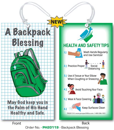 Backpack Blessings with Safety Reminders – Prospect Hill Co.