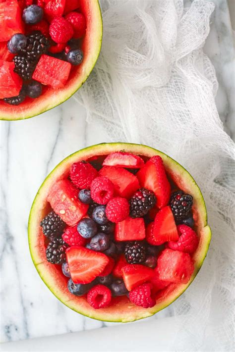 Watermelon Fruit Bowl - Recipes From A Pantry