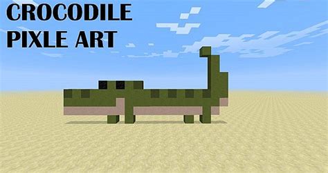 Crocodile :: Pixel Art :: 10 sub special Minecraft Map