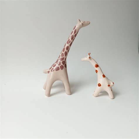 Ceramic Giraffe Sculpture Handmade Home Decoration Pottery - Etsy