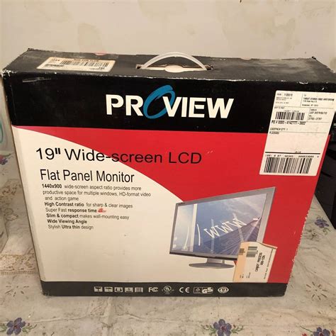 Proview 19-inch Wide Screen LCD Flat panel Monitor- New In Sealed Box | eBay