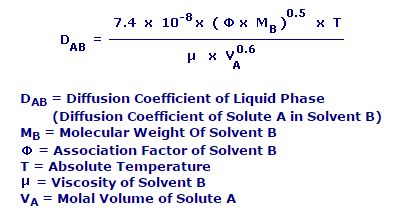 Liquid Phase Diffusion Coefficient Calculator - CalcTown