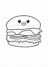 Hamburger Boyama Sayfaları – Online sketch template
