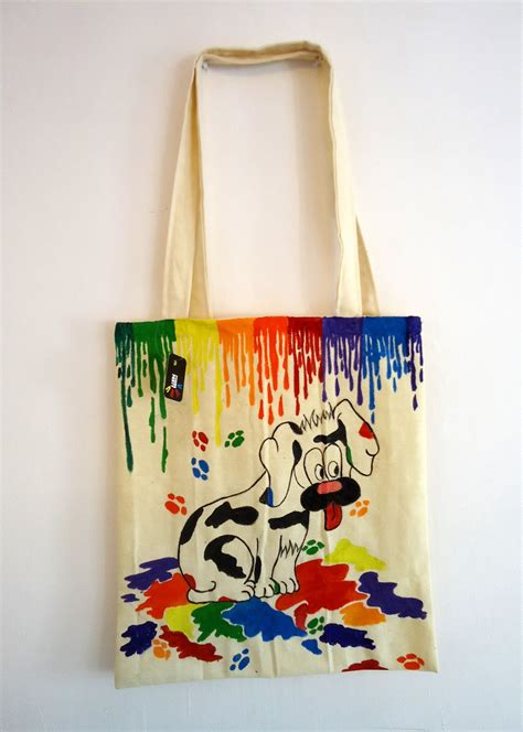 Tote Bag Painting Designs ~ Hand Painted Tote Bag Eco Friendly / Reusable Shopping Bag ...