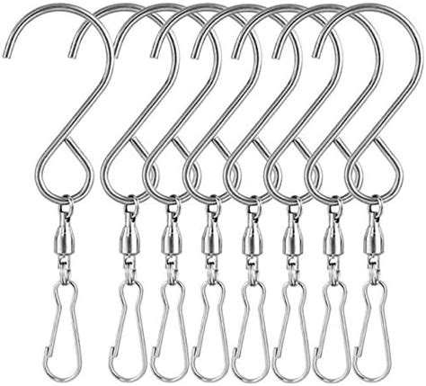 Amazon.com: 10 Pack Swivel Hooks Clips Smooth Spinning for Hanging Wind Spinners Wind Chimes ...