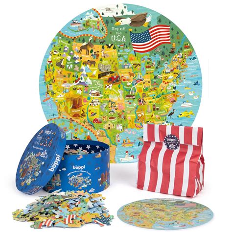 USA State Map Jigsaw Puzzles - 150 Piece Map of The USA Puzzle for Kids from 100% Recycled card ...