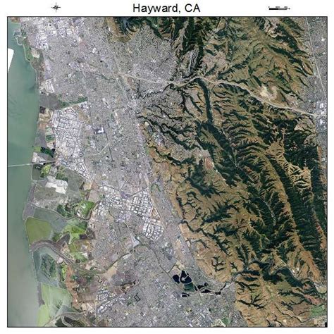 Aerial Photography Map of Hayward, CA California