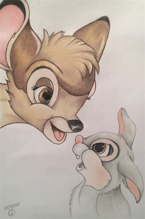 Bambi and thumper drawing by leowolf14 on DeviantArt