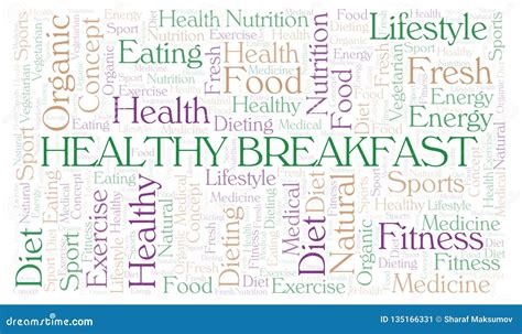 Healthy Breakfast Word Cloud Stock Illustration - Illustration of colors, greeting: 135166331