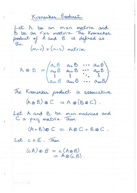 (PDF) Kronecker Product - Worked Examples | Dr. J. M. Ashfaque (MInstP) - Academia.edu