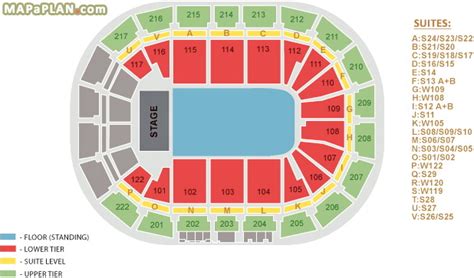 Manchester Arena seating plan - Detailed seat numbers - MapaPlan.com