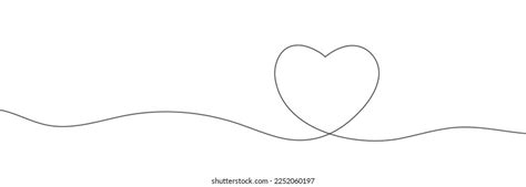 Continuous Line Drawing Hand Drawn Heart Stock Vector (Royalty Free) 2252060197 | Shutterstock