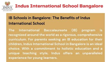 PPT - Indus International School - IB School in Bangalore PowerPoint Presentation - ID:11987753