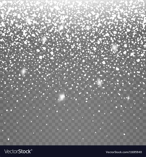 Snow effect isolated falling winter Royalty Free Vector