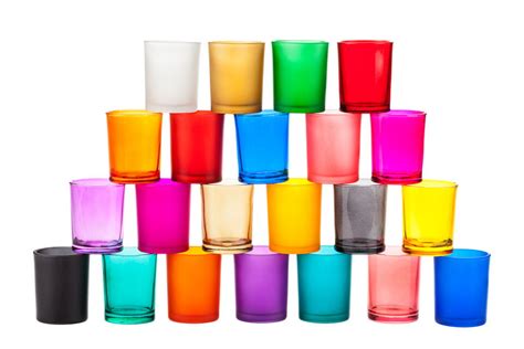 Colored Glass Votive Candle Holders