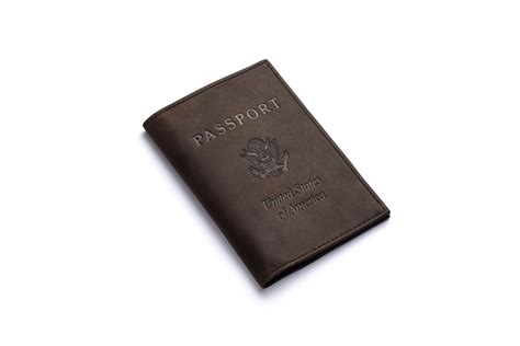 Leather Passport Book Cover In Brown Or Black - Made in the USA | Anson - Speidel