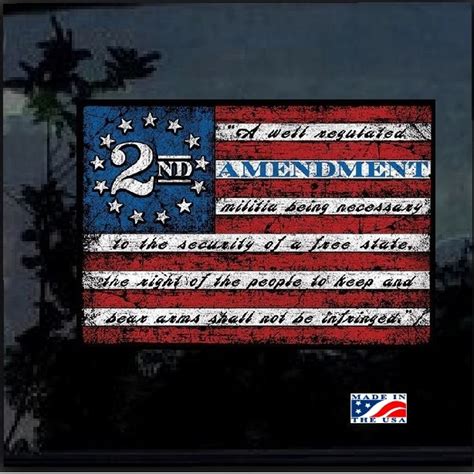 2nd Amendment Flag Full Color Decal Sticker – Custom Sticker Shop