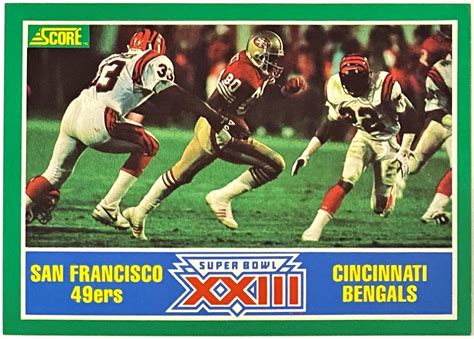 Jerry Rice 1989 Score San Francisco 49ers Football Super Bowl XXIII ...