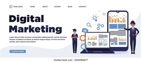 Digital Marketing Strategy Web Banner Stock Vector (Royalty Free) 2243986877 | Shutterstock