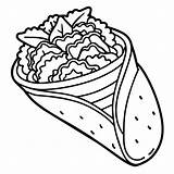 Gyro Food Outline illustration Digital coloring Book Page Line Art  sketch template