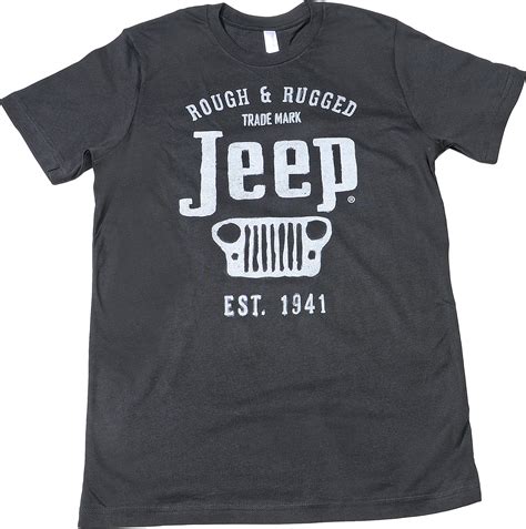 Mopar Jeep Rough & Rugged Jersey Tee Shirt in Black | Quadratec