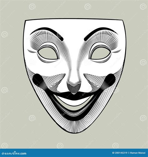 Joker mask in retro style editorial stock image. Illustration of laugh - 200145319