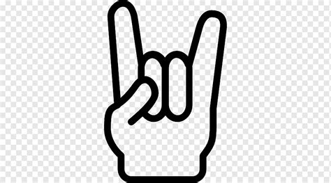 Rock and roll Rock music, hand gesture, text, hand, sign png | PNGWing