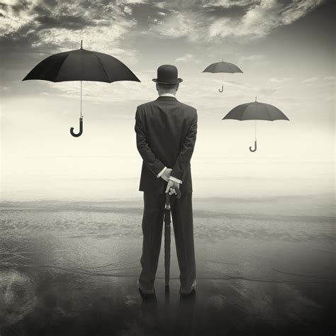 Man and umbrella | Surrealism, Umbrella photography, Surrealism photography