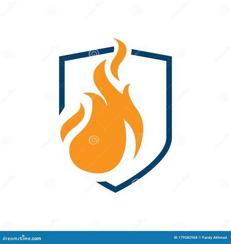 Custom Modern Fire Shield Logo Vector Design Illustration Stock Vector - Illustration of ...