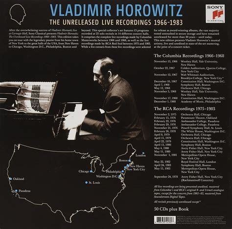 Vladimir Horowitz - The Unreleased Live Recordings 1966-1983 (2015 ...