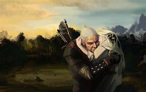 Ciri and Geralt by dragonlizzard on DeviantArt