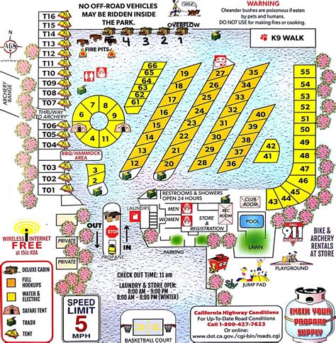 California Rv Campgrounds Map | Printable Maps