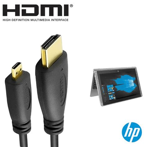 HP Pavilion X2 Laptop PC HDMI Micro to HDMI TV Monitor 5m Long Gold Cord Wire Lead Cable ...