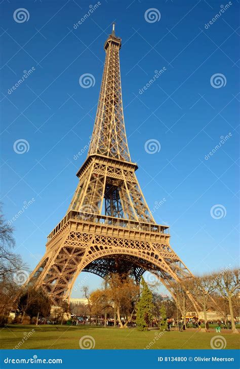 Eiffel Tower, Side View Stock Photo - Image: 8134800