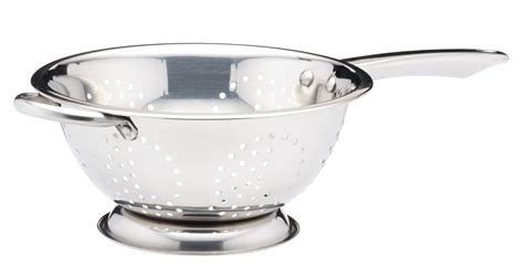 KitchenCraft Footed Stainless Steel Long-Handle Colander, 24 cm (9.5"): Amazon.co.uk: Kitchen & Home