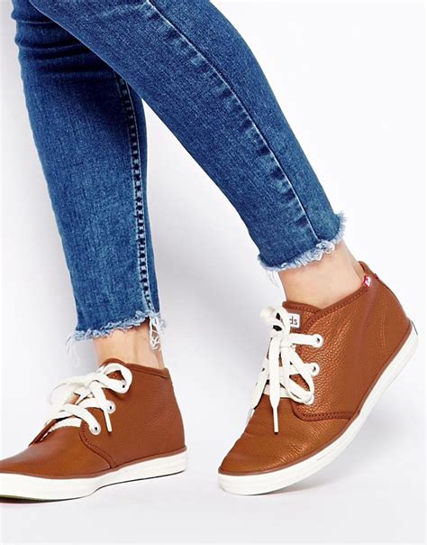 Lyst - Keds Chukka Leather Shearling Lined Sneakers in Brown