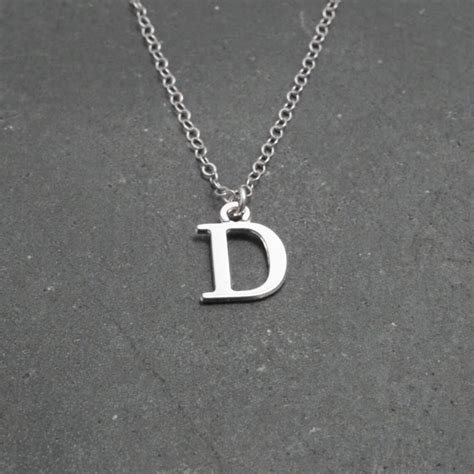 Initial Letter D Necklace for Women Minimalist Silver | Etsy