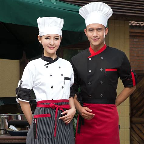 New Classic Cook suit short sleeve white chef jacket cheap chef uniform double breasted chef ...