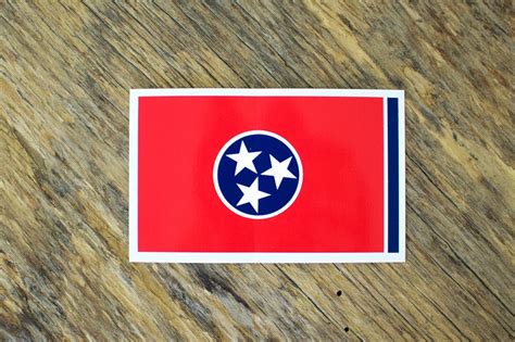 Tennessee Flag Tristar Decal Volunteer Traditions