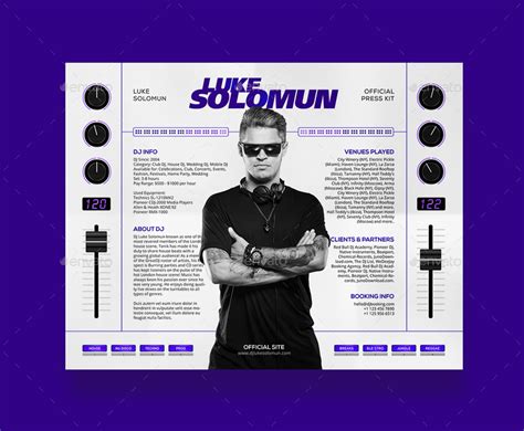 Dj Press Kit Template Free Download - Printable Templates