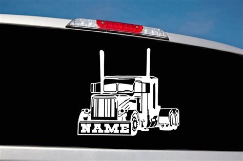 Personalized Truck Window Decal / Semi Truck Vinyl Decal / Truck Sticker / Truck… | Window ...