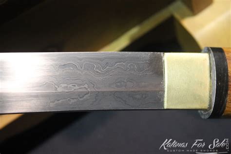 1095 Folded Steel Shirasaya Wakizashi With High Quality Rosewood ...