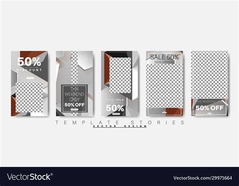 Social media stories templates layout pack Vector Image