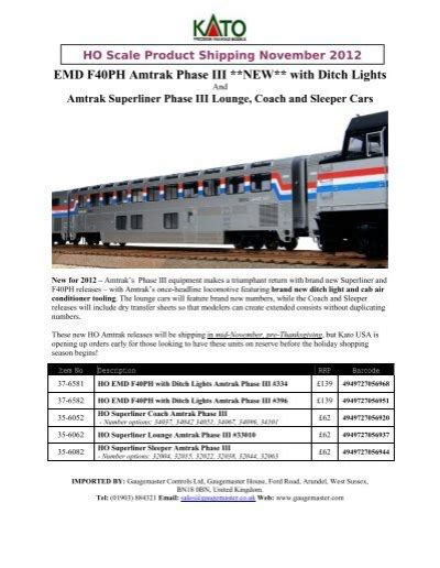 EMD F40PH Amtrak Phase III **NEW** with Ditch Lights